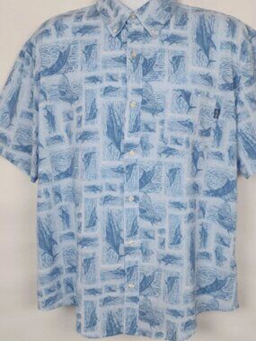 Huk Men's Short Sleeve Button Up Shirt